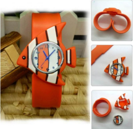 Kinderhorloge / klaparmband vis