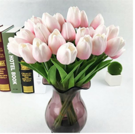 10 stuks kunstbloemen tulpen roze 35 cm