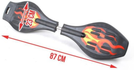 Waveboard Flames - Streetboard Step Met Wielen - Wave Board Met Vlammen