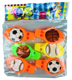 12 stuks fluit sportballen (2 zakjes van 6 stuks)