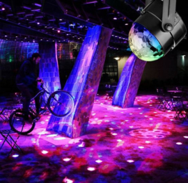 Roterende disco lamp  3 W RGB LED met afstandsbediening