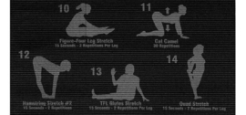 Sportmat met oefeningen - Trainings mat - Fitnessmat - Yogamat - Sport matje - Zwart