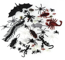 44 stuks mini enge beesten - decoratie halloween
