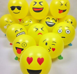 100 stuks emoij ballonnen