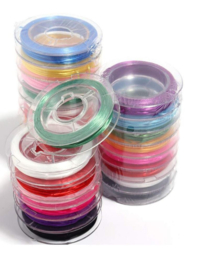 10 rolletjes elastische nylondraad multicolor