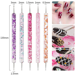 10-delige set nail art tool + penselen