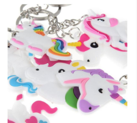 12 stuks sleutelhangers unicorn - eenhoorn