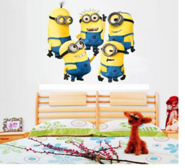 Muursticker minions 60x45 cm