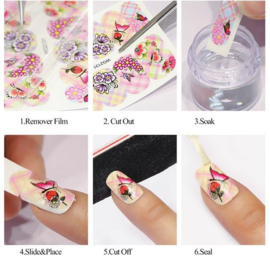 40 velletjes 3d nagelstickers / nail art / diverse motiefjes