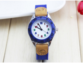 Kinderhorloge blauw met smiley