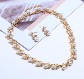 Elegante sieradenset Ketting + armband + oorbellen