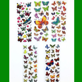 10 velletjes stickers vlinders