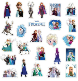 50 stuks Frozen stickers 6 tot 12 cm