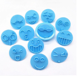 13 stuks koekjes stempels emoji - smiley 4 / 4.2 cm
