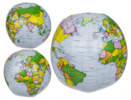 Opblaasbare wereldbol 27 cm