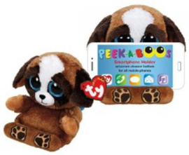 TY Pluche Hond met Glitter ogen Smartphonehouder Pups 15cm