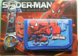 Cadeauset horloge + portemonnee Spiderman