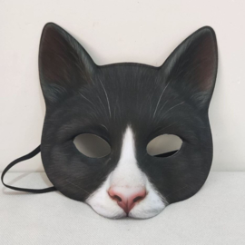 Masker kat zwart wit voor volwassenen