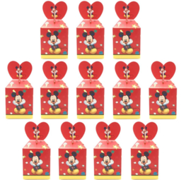 12 stuks Mickey Mouse snoepdoosjes - trakatie doosjes - bonbon doosjes