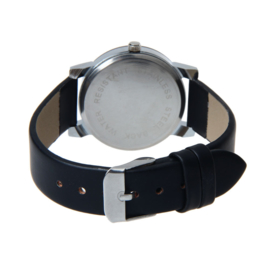 Analoge Quartz Horloge zwart met strass