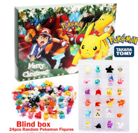 Pokemon advent kalender met 24 pokemon figuurtjes