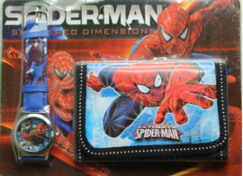 Cadeauset horloge + portemonnee Spiderman