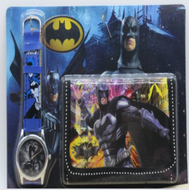 Cadeauset horloge + portemonnee Batman