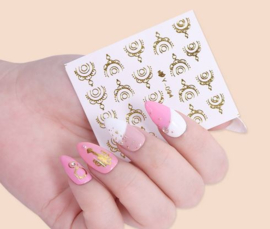 30 velletjes 3d nagelstickers / nail art / goud zilver