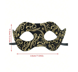 Masker goudkleur- zwart voor volwassenen