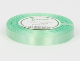 33 meter satijn lint groen 12mm breed - op rol