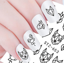 40 velletjes 3d nagelstickers / nail art / diverse motiefjes