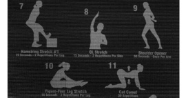 Sportmat met oefeningen - Trainings mat - Fitnessmat - Yogamat - Sport matje - Zwart