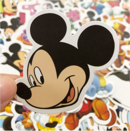50 stuks stickers Mickey Mouse 6-10 cm