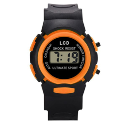 Digitale kinderhorloge zwart oranje