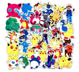 100 stuks stickers Pokemon 5-7 cm