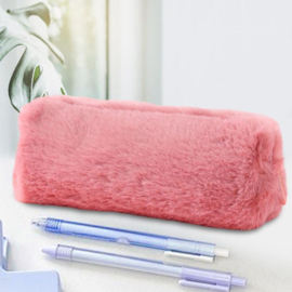 Fluffy etui oud roze 21x9 cm