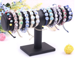 Armbanden display lederlook zwart 1 rol