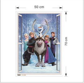 Muursticker Frozen 50x70 cm
