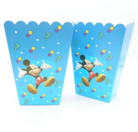 6 stuks popcorn bakjes Mickey Mouse