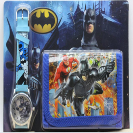 Cadeauset horloge + portemonnee Batman