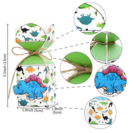 12 stuks snoepdoosjes dinosaurussen 13x5x5 cm