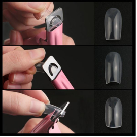 Professionele nagelknipper roze voor nepnagels / gelnagels