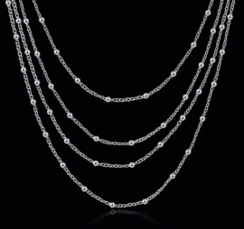 Multilayer ketting sterling zilver925