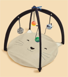 Katten speelkleed met hangende speeltjes 43x42x46 cm