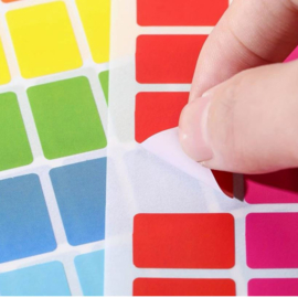 1400 stuks sticker labeltjes - prijsstickers multicolor