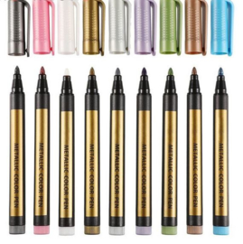 10 stuks metallic markers multi