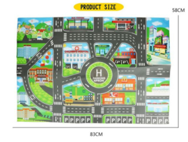 Verkeerskaart 83*57 cm  + 56 verkeersborden