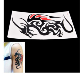 3 stuks tattoo tribal draak 10.5 x 6 cm