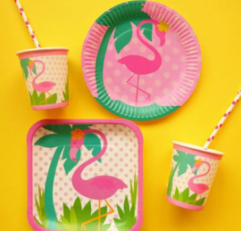 Flamingo party set 25-delig