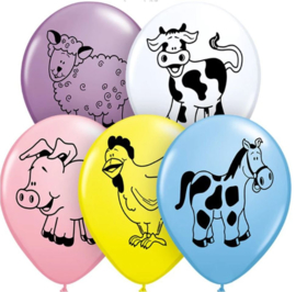 10 stuks ballonnen boerderij dieren